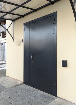 Черная металлическая дверь Черная металлическая дверь
