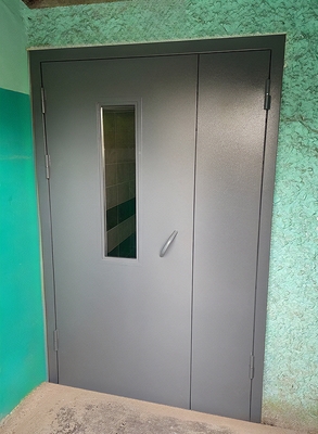 Подъездная дверь с окном