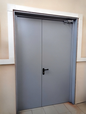 Серая огнестойкая дверь
